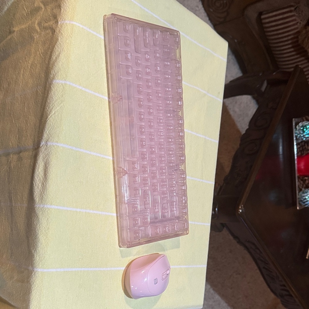 Transparent Pink USB Keyboard